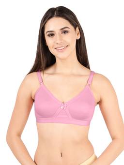 Shyaway - By Susie Mary Rose Pink Non Padded Wire Free Seamless Cotton Bra