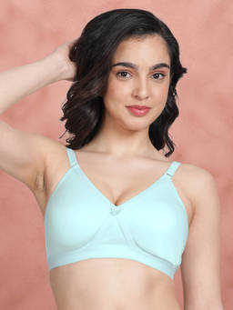 Shyaway - By Susie Sky Light Blue Non Padded Wire Free Seamless Cotton Bra
