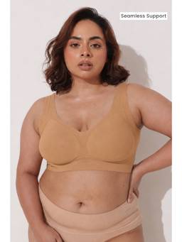 Zelena - Modal Jelly Gel Support, Sculpt and Lift Seamless Padded Bra - Beige