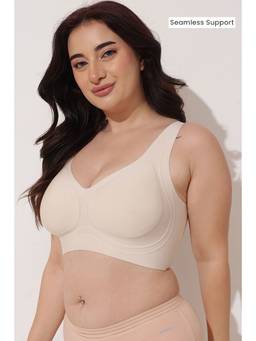 Zelena - Modal Jelly Gel Support, Sculpt and Lift Seamless Padded Bra - Cream