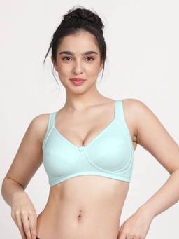 Shyaway - By Susie Green Non Padded Wire Free Seamed Cotton Bra