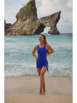 Keepfit - Women Blue Sleeveless Swimwear