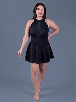 Keepfit - Women's Plus Size Halter neck Black Swimwear