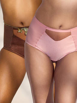 MAROON - Find My Skin Tone High Rise Briefs Full Coverage Multi-Color Hipsters Panty (Pack of 2)