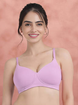 Shyaway - By Susie Purple Padded Wire Free Seamless Cotton Bra