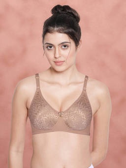 Shyaway - by Susie beige Dusty Skin Non-Padded Wire free Seamless Polyester Bra