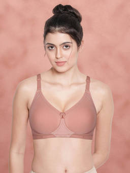 Shyaway - by Susie Dusky Pink Blush Non-Padded Wire free Seamless Cotton Bra