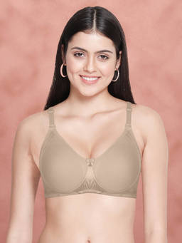 Shyaway - by Susie Wheat beige Non-Padded Wire free Seamless Cotton Bra