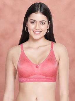 Shyaway - by Susie Bubble gum Pink Non-Padded Wire free Seamless Polyester Bra