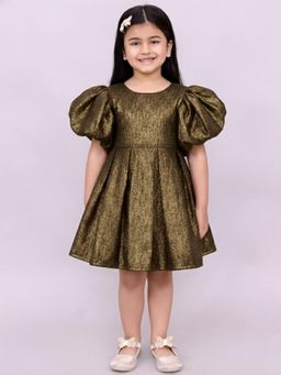 Lil Drama - Glam up Girls Party Golden Dress