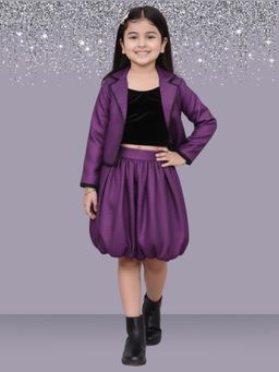 Lil Drama - Glam up Girls Party Purple Co-Ord Set