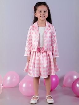 Lil Drama - Glam up White and Pink Co-Ord Set For Girls