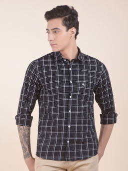 Cantabil - Men'S Casual Shirt Slim Fit Pure Cotton Checkered Breathable Soft Color Fast