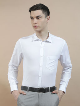 Cantabil - Men Solid Casual Shirt Breathable Soft 100% Cotton Slim Fit Color Fastness