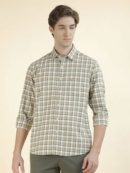 Cantabil - Men Check Casual Slim Fit 100% Cotton Shirt