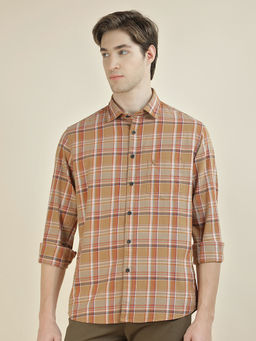 Cantabil - Men Check Casual Slim Fit 100% Cotton Shirt