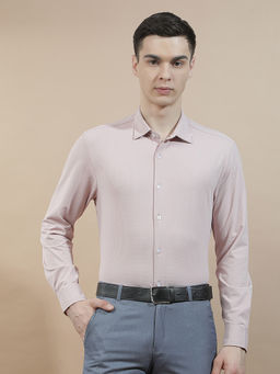 Cantabil - Men Solid Formal Shirt Breathable Soft Polyester Stretch Slim Fit