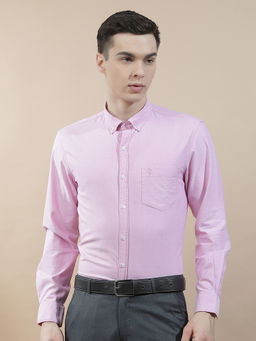 Cantabil - Men Solid Formal Shirt Breathable Soft 100% Cotton Slim Fit Color Fastness