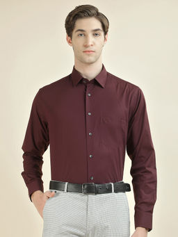 Cantabil - Men Solid Formal Regular Fit 100% Cotton Shirt