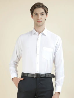 Cantabil - Men Solid Formal Regular Fit 100% Cotton Shirt