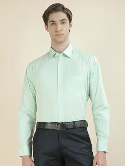 Cantabil - Men Solid Formal Slim Fit Cotton Stretch Shirt