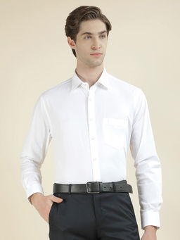 Cantabil - Men Solid Formal Slim Fit Cotton Stretch Shirt