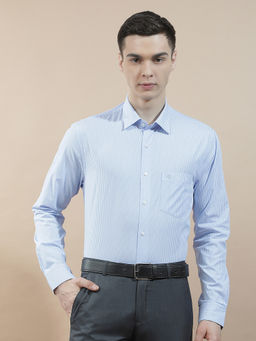 Cantabil - Men's Formal Shirt Regular Fit 100% Cotton Striped Breathable and Soft