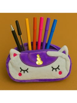 Awestuffs - Unicorn with Golden Horn Pencil Pouch