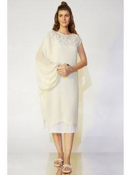 Wendell Rodricks - Ivory Hand Embroidered Dress