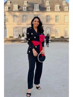 Label Iris - Black Embellished Pant Suit