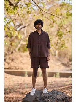 Nirmooha - Wildwood Weave Brown Shorts