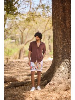 Nirmooha - Ember and Earth White Shorts