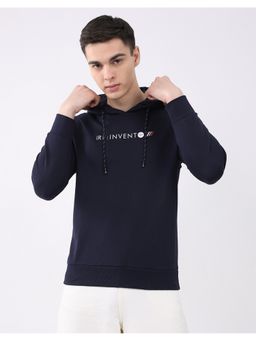 Monte Carlo - Men Navy Blue Solid Sweatshirt