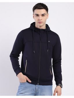 Monte Carlo - Men Navy Blue Solid Hoodie
