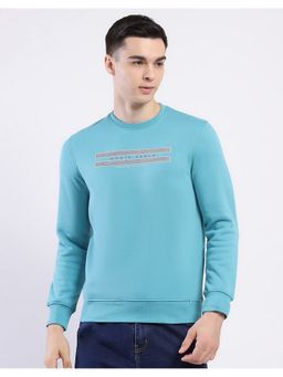 Monte Carlo - Men Blue Round Neck Printed Sweatshirt