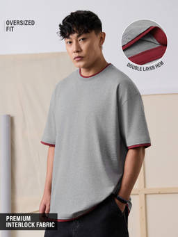 The Souled Store - Tss Originals: Mellow Grey Men Oversized T-Shirt