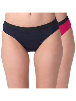 Adira - Period Panty Modal Hipster For Women Hipster Fit Pack Of 2 - Navy Blue & Fuschia