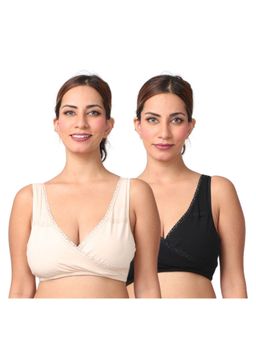 Morph Maternity - Pack Of 2 Leak-Proof Sleep Nursing Bras - Multi-Color