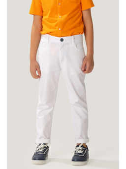 One Friday - Boys White Cotton Trouser