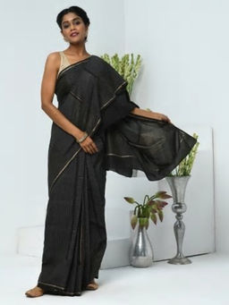 Fabindia - Viscose Lyocell Block Printed Sari