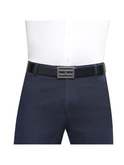 Tommy Hilfiger - Men Leather Reversible Belt - Black (Sewanee)
