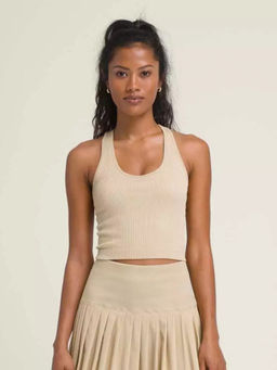Wilson - Women Everyday Brami Sleeveless Crop Tank Top Ribbed Stretch Activewear Tank Top