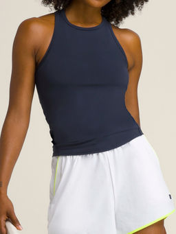 Wilson - Women Navy Sleeveless High Neck Slim Fit Sports Tank Top Activewear