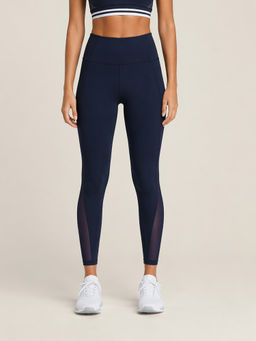 Wilson - Women Legacy High Waist Tights Classic Navy Sports Tights Gym Yoga