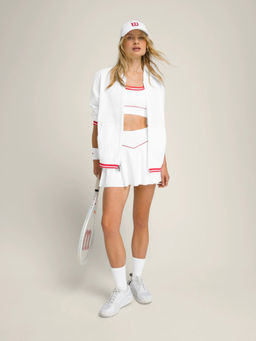 Wilson - Women White Flared Tennis Skort High Rise Sports Activewear Mini Skort