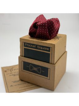 The Tie Hub - Maroon Microfiber Pocket Square For Men