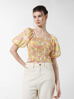 ONLY - Multi-Colour Printed Cropped Top