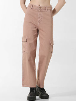 ONLY - Beige Twill Cargo Pants