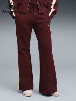 Puma - T7 Women Maroon Flared-Leg Concept Trackpant