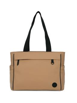 MIRAGGIO - Journey 14-Inch Laptop Compartment Tote Bag-Beige (Large)